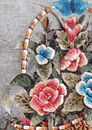 Basket of Flowers Mosaic close-up