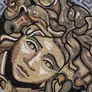 Bordered Medusa Mosaic, 48" close-up