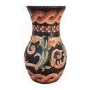 Swirling Flower Mosaic Clay Vase крупным планом