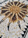 Celestial Sun Burst Rug Mosaic, 58"x40" close-up