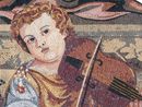 Child Playing the Violin Mosaic close-up