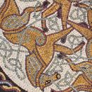 Palomino Horse Mosaic Medallion close-up