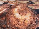 Wild Brown Horse Mosaic, 56" close-up