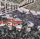 Мост Берег Мозаика крупным планом
