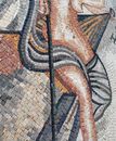 Greek Portrait Reproduction Mosaic, 40" close-up