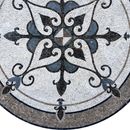 Round Fleur de Lis Mosaic, 48" close-up