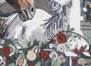 Pair of Horses Mosaic Mural close-up