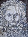 Bust of Homer Mosaic close-up