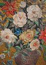 Цветы в вазоне, мозаика крупным планом