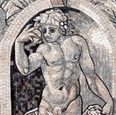 Bacchus Statue Mosaic close-up