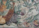 Flowers with Wine Mosaic, 48"x36" close-up