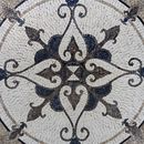 Radial Fleur de Lis Mosaic, 36" close-up