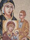 Virgin Mary and Jesus Christ Mosaic close-up