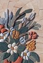Geprägte Vase mit Blumen Mosaik Zoom