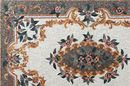 Ornate Brown Rug Mosaic, 95"x63" close-up