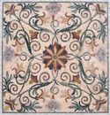 Square Rosy Floral Pattern Mosaic close-up