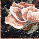 Розовый цветок, картина из мозаики крупным планом