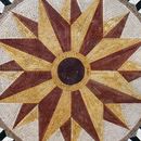 Geometric Star Flower Mosaic close-up