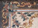 Ornate Renaissance Floral Rug Mosaic close-up