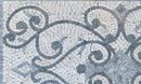 Grau-gemusterter Mosaikteppich Zoom