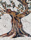 Olive Tree Mosaic Art close-up