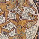 Palomino Horse Mosaic Medallion close-up