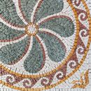 Decorative Green Flower Mosaic, 40" close-up