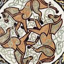 Prancing Horse Mosaic, 40" close-up