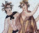 Griechisches Paar Mosaik Zoom