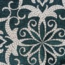 Mosaik Floral Grün Creme, 80 cm Zoom
