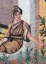 Woman and Rose Garden Mosaic close-up