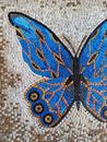 Azure Blue Butterfly Mosaic, 30" close-up