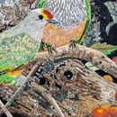 Red-Spotted Birds Mosaic close-up