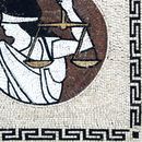 Lady Justice Mosaic, 36" close-up
