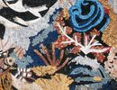 Dolphins and Coral Forest Mosaic close-up