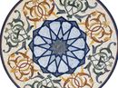 Mehrfarbiges Sternmuster Mosaik Medaillon Kunstwerk, 120 cm Zoom
