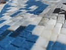 Horses Galloping Mosaic Mural close-up