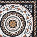 Flowers and Braids Patterned Mosaic close-up