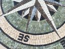 Mosaik Kompass Grün, 75 cm Zoom
