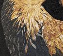 Portrait of Lion and Eagle Mosaic крупным планом