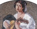 Musician Playing Oud Mosaic close-up