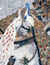 Peacock Couple Mosaic close-up