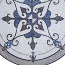 Round Fleur-de-Lis Pattern Mosaic close-up