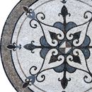 Round Fleur de Lis Mosaic, 48" close-up