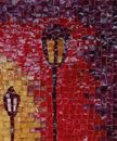 Балерина в ночи, мозаика, 50x75 см крупным планом