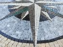 Mediterranean Compass Mosaic, 48" close-up