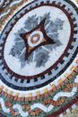 Green and Brown Braid Mosaic, 36" close-up