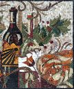 Rustic Wine Mosaic, 40"x30" close-up