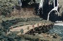 Mosaik Wasserfall Brücke, 300x175 cm Zoom