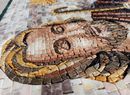 Angels Visiting Baby Jesus Mosaic close-up